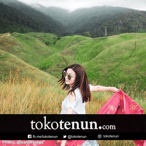 Model Baju Tenun Artis Cantik Sandra Olga TOKOTENUN com