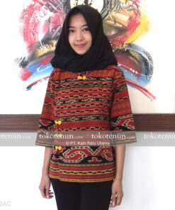 Baju Cheongsam Wanita Batik Tenun