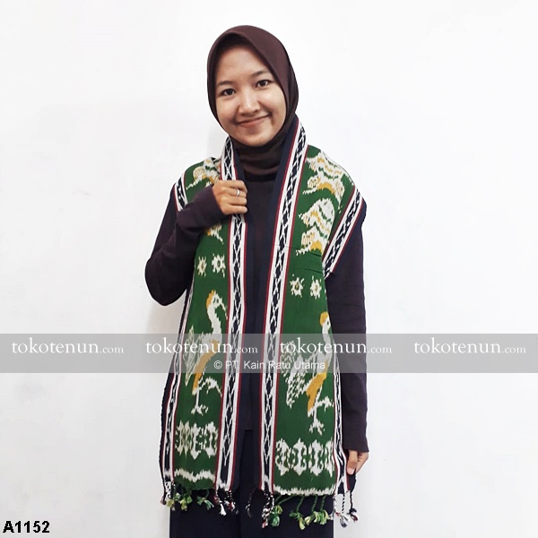 Syal Tenun Motif Burung