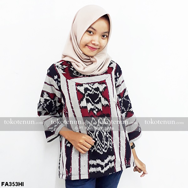 Simple Blouse Tenun Ikat