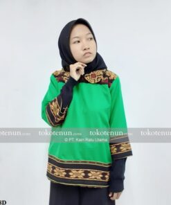Blouse Tenun Ikat Hijau