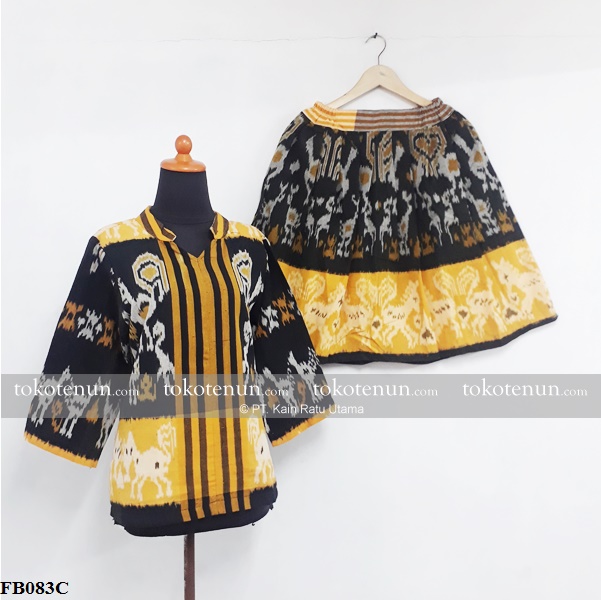 Jual Blouse Tenun Motif  Sumba Satu Set FB083C TOKOTENUN com