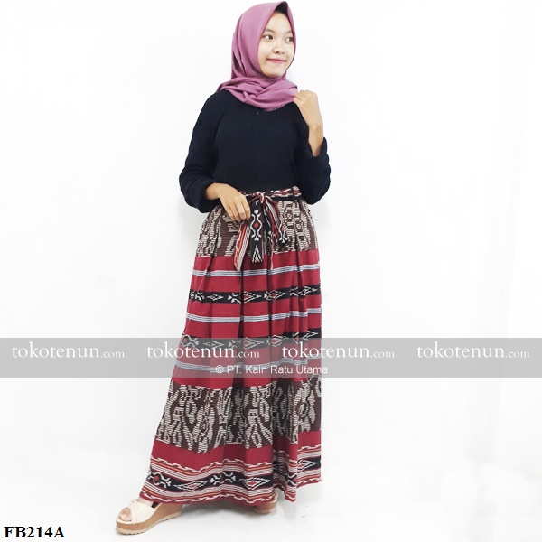Model Model Rok Tenun Jual Rok Tenun Panjang Pleat Skirt FB214A | Tokotenun.com