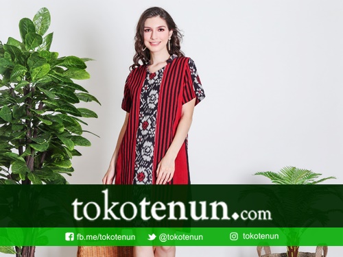 model busana tenun ikat