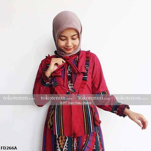 foto kain katun toyobo untuk kombinasi tenun