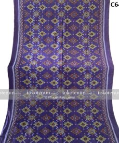 Tenun Endek CSM Ungu Motif Geometris C640G