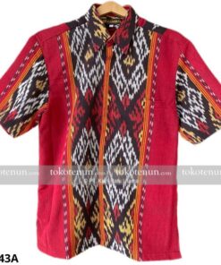 Kemeja Tenun Pria Lengan Pendek G243A