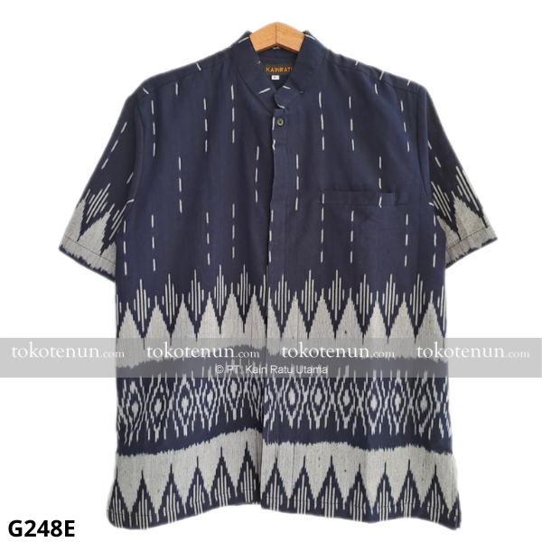 Kemeja Tenun Blanket Motif Etnik G248E