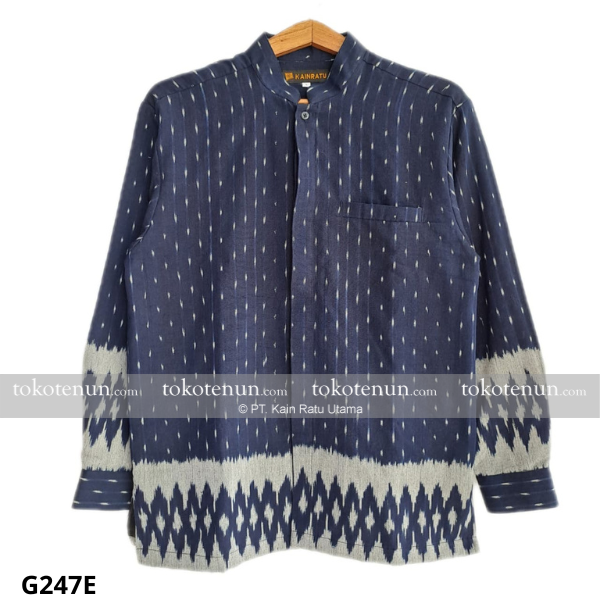 Kemeja Tenun Blanket Lengan Panjang G247E