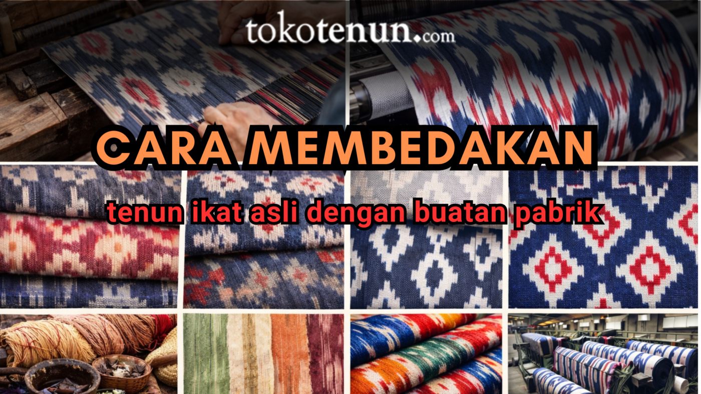 cara membedakan tenun ikat asli dengan buatan pabrik