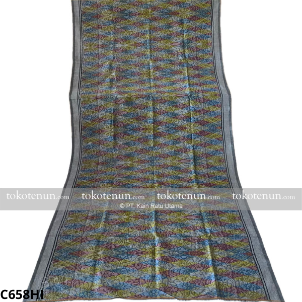 Kain Tenun CSM 4D- Lila Abu Hijau (C658HI)