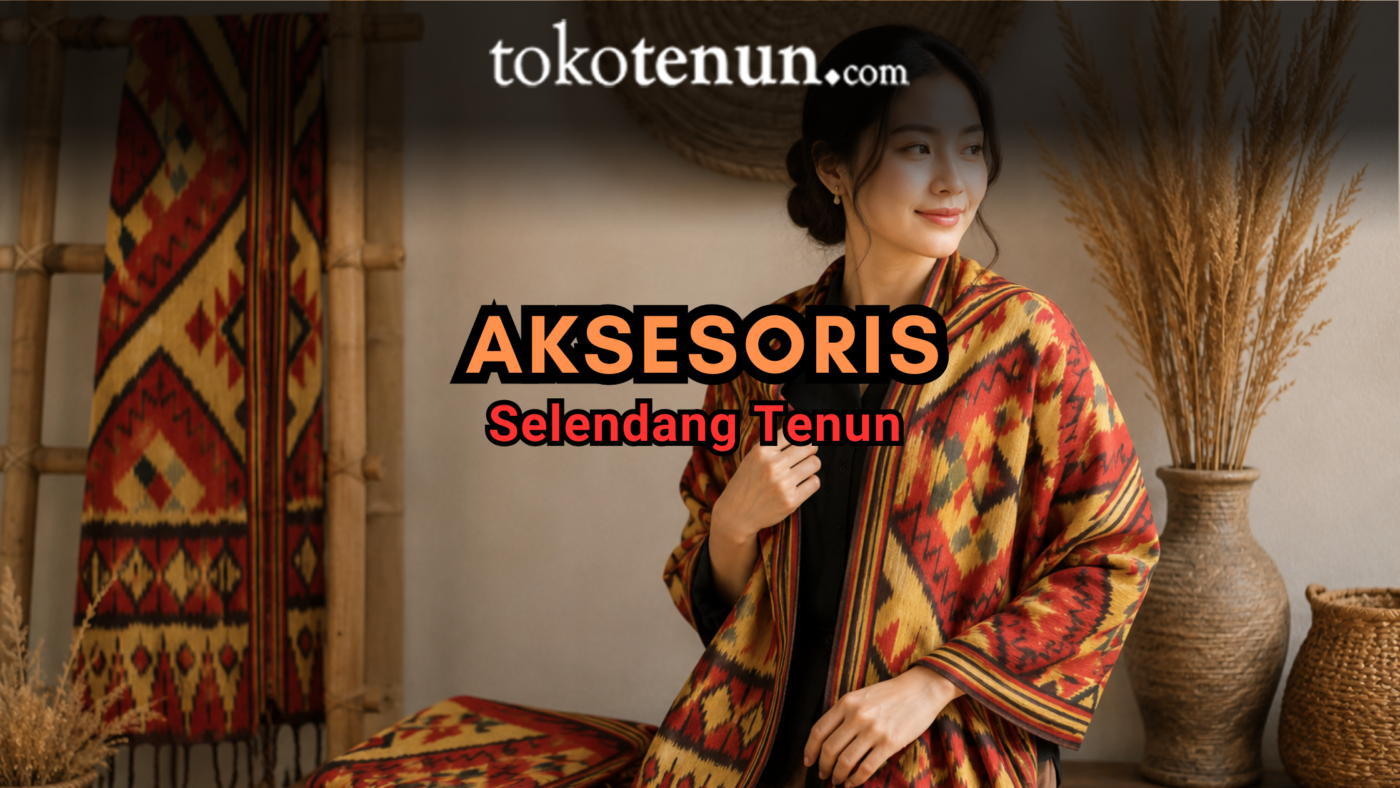 aksesoris selendang tenun