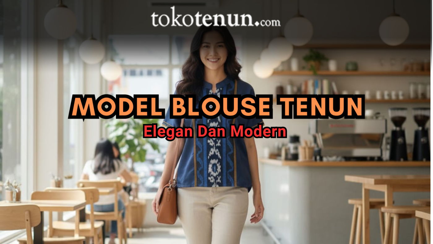 model blouse tenun wanita