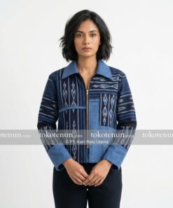 Outer Jaket Crop Tenun FA408E